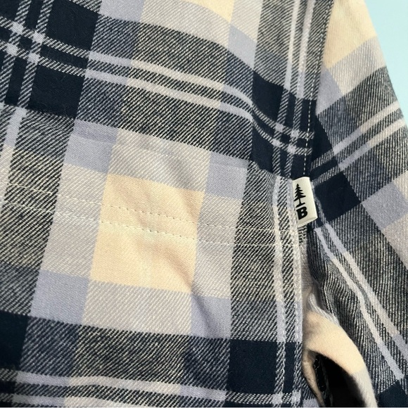 Flannel shirt size small new women’s blue pink plaid bass outdoor long sleeve - Picture 4 of 6